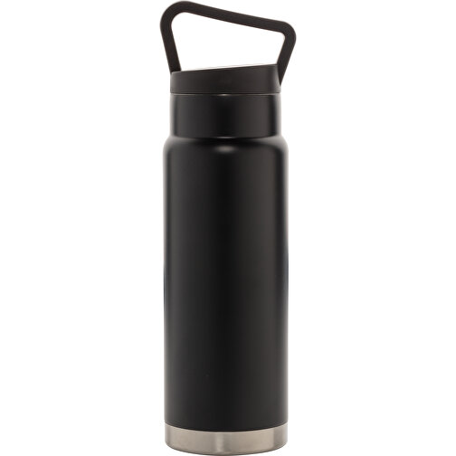 Auslaufsichere Vakuum-Flasche Mit Tragegriff, Schwarz , schwarz, Edelstahl, 28,30cm (Höhe), Bild 4