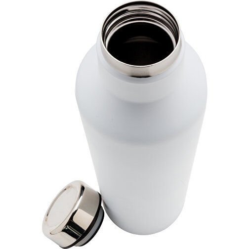 Moderne Vakuum-Flasche Aus Stainless Steel, Weiss , weiss, Edelstahl, 24,50cm (Höhe), Bild 3