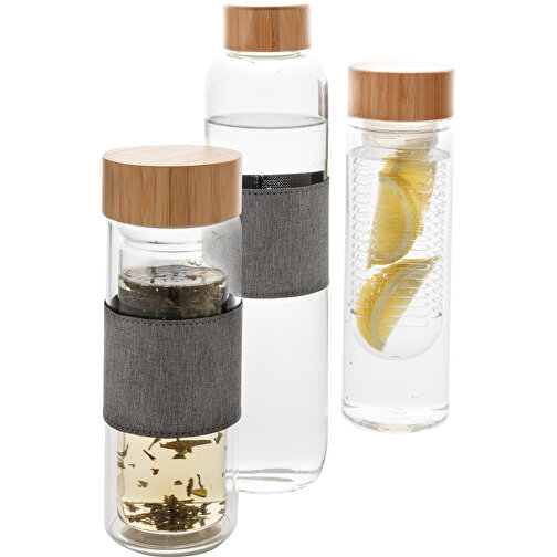 Aromaflasche Mit Bambusdeckel, Transparent , transparent, Tritan, 22,70cm (Höhe), Bild 9