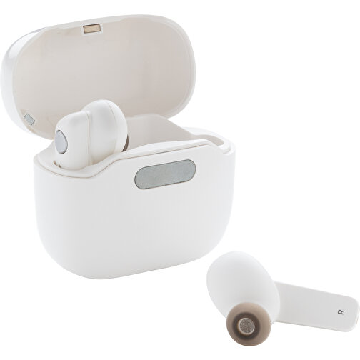 TWS Ohrhörer In UV-C Sterilisations Lade-Case, Weiß , weiß, ABS, 5,30cm x 4,90cm (Länge x Höhe), Bild 1