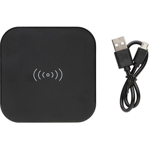 Wireless-5W-Charging-Pad, Schwarz , schwarz, ABS, 9,00cm x 1,00cm (Länge x Höhe), Bild 3