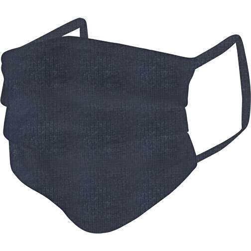 Mund-Nasen-Maske , graphitgrau, Baumwolle, 11,00cm x 9,00cm (Länge x Breite), Bild 2