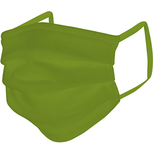 Mund-Nasen-Maske , kiwigrün, Baumwolle, 11,00cm x 9,00cm (Länge x Breite), Bild 2