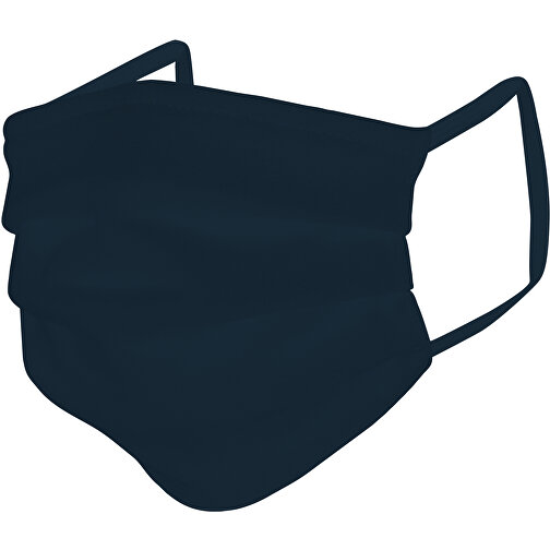 Mund-Nasen-Maske , dunkelblau, Baumwolle, 11,00cm x 9,00cm (Länge x Breite), Bild 2
