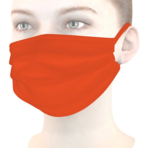 Mund-Nasen-Maske , orange, Baumwolle, 11,00cm x 9,00cm (Länge x Breite), Bild 1