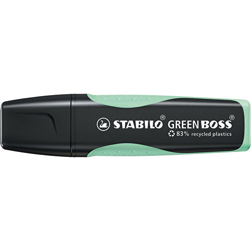 STABILO GREEN BOSS Pastel Leuchtmarkierer , Stabilo, pastell-grün, recycelter Kunststoff, 10,50cm x 1,70cm x 2,70cm (Länge x Höhe x Breite), Bild 1