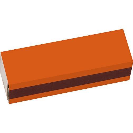 Streichholzschachtel 5,6 X 1,7 X 1,7 Cm , orange/weiss, Holz, Karton, 5,60cm x 1,70cm x 1,70cm (Länge x Höhe x Breite), Bild 3