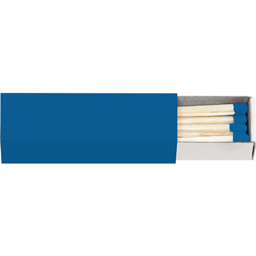 Streichholzschachtel 5,6 X 1,7 X 1,7 Cm , hellblau/weiß, Holz, Karton, 5,60cm x 1,70cm x 1,70cm (Länge x Höhe x Breite), Bild 2