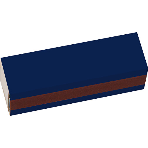 Streichholzschachtel 5,6 X 1,7 X 1,7 Cm , dunkelblau/weiss, Holz, Karton, 5,60cm x 1,70cm x 1,70cm (Länge x Höhe x Breite), Bild 3