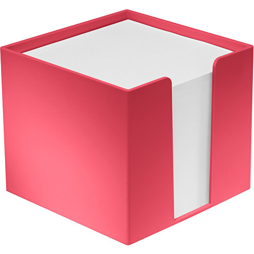 Zettelbox Recycling 'Epsilon' , recycling rot, PSR+PAP, 10,50cm x 9,00cm x 10,50cm (Länge x Höhe x Breite), Bild 1