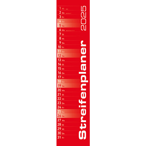 Streifenplaner Rot , Papier, 55,30cm x 11,30cm (Höhe x Breite), Bild 1