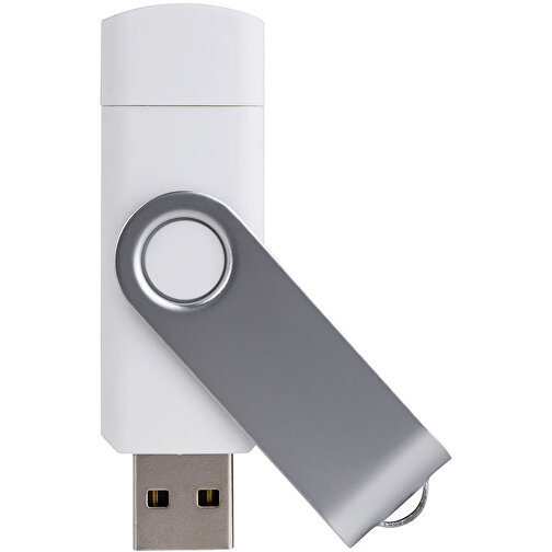 USB-Stick Smart Swing 128 GB , Promo Effects MB , weiß MB , 131 GB , Kunststoff, Metal MB , 3 - 10 MB/s MB , 7,00cm x 1,00cm x 1,90cm (Länge x Höhe x Breite), Bild 1