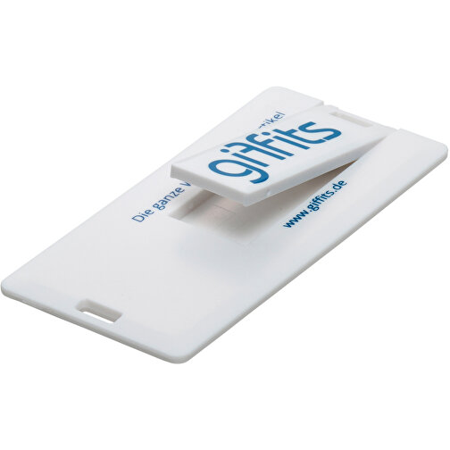 USB-Stick CARD Small 2.0 128GB , Promo Effects MB , weiss MB , 131 GB , Kunststoff MB , 3 - 10 MB/s MB , 6,05cm x 0,25cm x 3,00cm (Länge x Höhe x Breite), Bild 7
