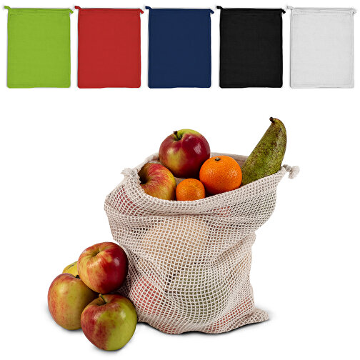 Sac couleurs porte-nourriture, réutilisable, en coton OEKO-TEX® 25x30 cm, Image 2
