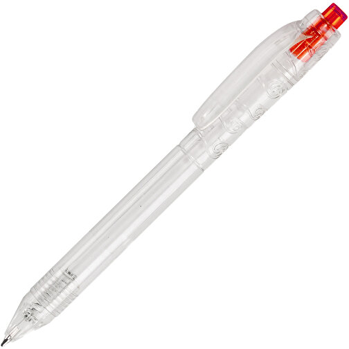 Kugelschreiber R-PET , transparent rot, R-PET, 14,30cm (Länge), Bild 2