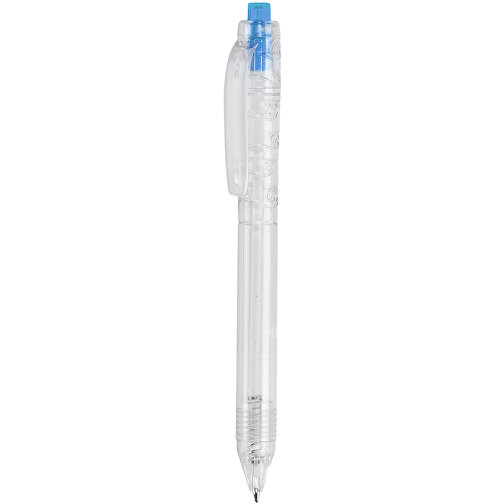 Kugelschreiber R-PET , transparent hellblau, R-PET, 14,30cm (Länge), Bild 1