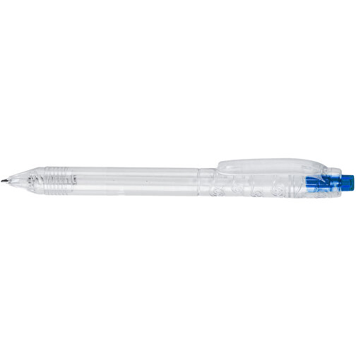 Kugelschreiber R-PET , transparent dunkelblau, R-PET, 14,30cm (Länge), Bild 3