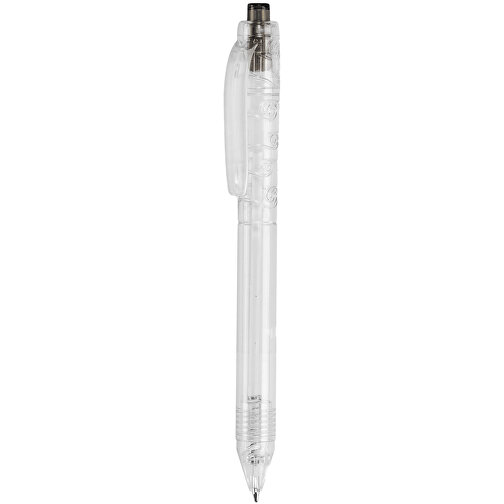 Kugelschreiber R-PET , transparent schwarz, R-PET, 14,30cm (Länge), Bild 1