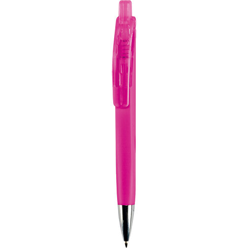Kugelschreiber Riva Soft-Touch , rosa, ABS, 14,40cm (Länge), Bild 1