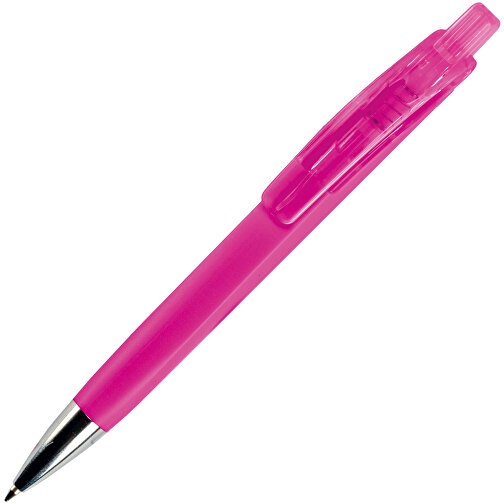 Kugelschreiber Riva Soft-Touch , rosa, ABS, 14,40cm (Länge), Bild 2