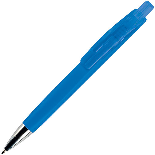 Kugelschreiber Riva Soft-Touch , blau, ABS, 14,40cm (Länge), Bild 2