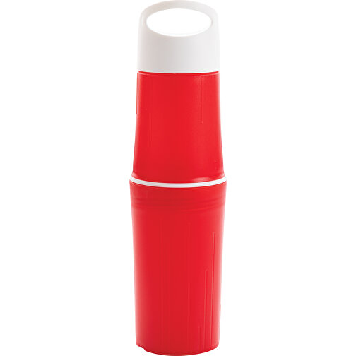 BE O Bottle, Wasserflasche Made In EU, Rot , rot, Hart-Polyethylen, 6,10cm x 24,00cm (Länge x Höhe), Bild 4