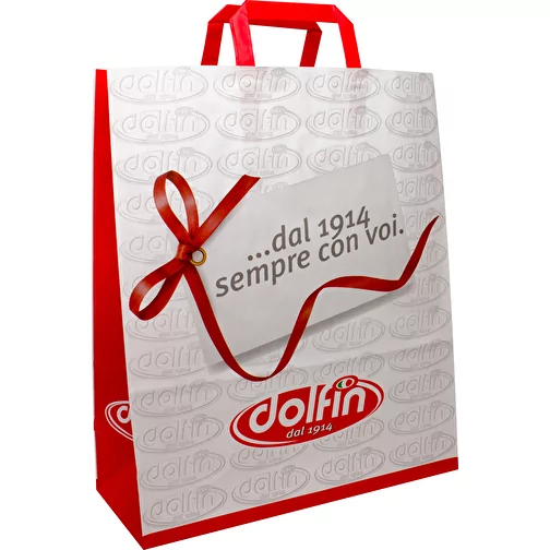 Sac de transport BASIC avec poignées en papier plat, 25 x 11 x 36 cm, Image 1