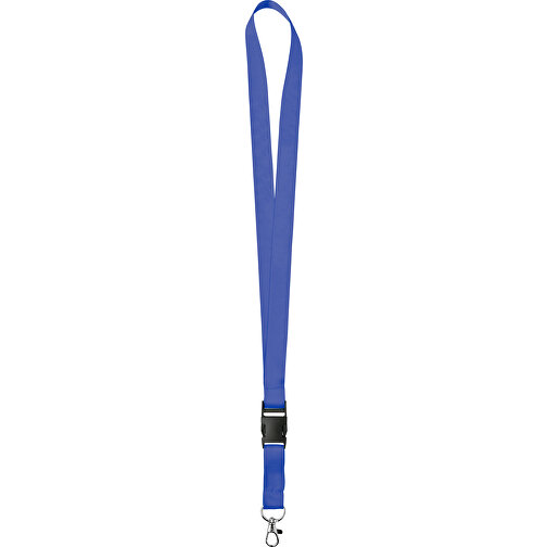 15 Mm Satin Lanyard , blau, Satin, 92,00cm x 1,50cm (Länge x Breite), Bild 1