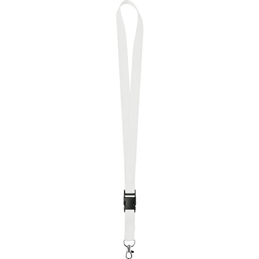 10 Mm Satin Lanyard , weiß, Satin, 92,00cm x 1,00cm (Länge x Breite), Bild 1