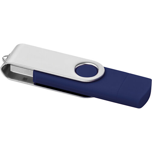 On The Go USB Stick , blau MB , 32 GB , ABS, Metall MB , 2.5 - 6 MB/s MB , 7,00cm x 1,10cm x 2,00cm (Länge x Höhe x Breite), Bild 1