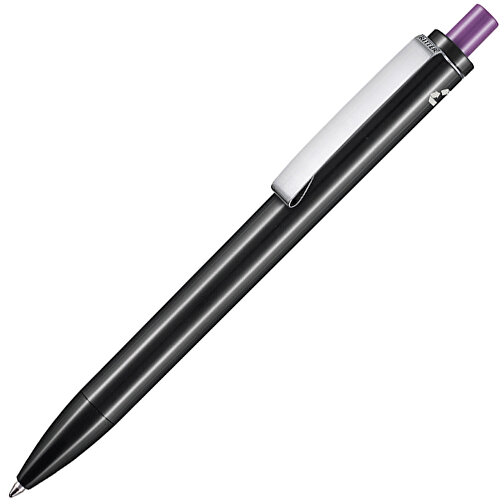 Kugelschreiber EXOS RECYCLED , Ritter-Pen, schwarz/violett, ABS u. Metall, 14,10cm (Länge), Bild 2