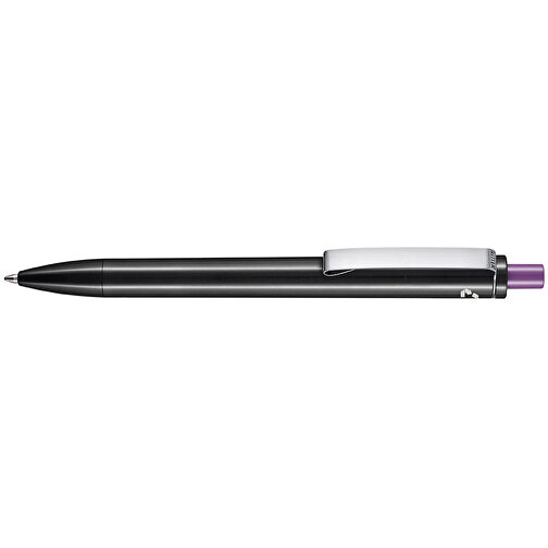 Kugelschreiber EXOS RECYCLED , Ritter-Pen, schwarz/violett, ABS u. Metall, 14,10cm (Länge), Bild 3
