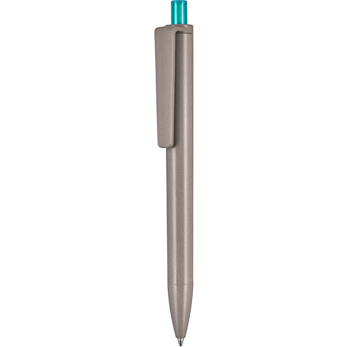 Kugelschreiber ALGO-PEN , Ritter-Pen, natur/türkis, Algoblend PLA-ENP 20-002, 14,50cm (Länge), Bild 1