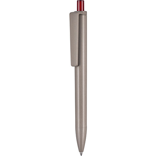 Kugelschreiber ALGO-PEN , Ritter-Pen, natur/rubinrot, Algoblend PLA-ENP 20-002, 14,50cm (Länge), Bild 1