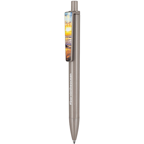 Kugelschreiber ALGO-PEN , Ritter-Pen, natur/mangogelb, Algoblend PLA-ENP 20-002, 14,50cm (Länge), Bild 4
