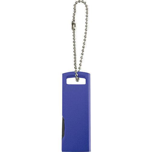 Superflacher USB Stick Mit Metallkette , blau MB , 1 GB , Aluminium MB , 2.5 - 6 MB/s MB , 4,00cm x 0,30cm x 1,40cm (Länge x Höhe x Breite), Bild 1