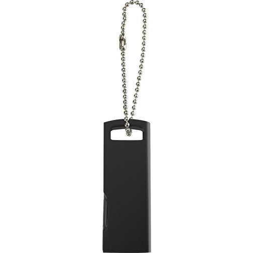 Superflacher USB Stick Mit Metallkette , schwarz MB , 2 GB , Aluminium MB , 2.5 - 6 MB/s MB , 4,00cm x 0,30cm x 1,40cm (Länge x Höhe x Breite), Bild 1