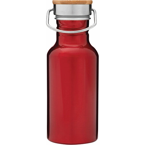 Aluminium Trinkflasche ECO TRANSIT , rot, Aluminium / Edelstahl / Bambus, 19,00cm (Höhe), Bild 4