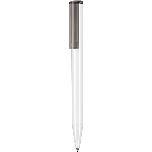 Kugelschreiber LIFT RECYCLED , Ritter-Pen, weiß / grau transparent, ABS-Kunststoff, 14,00cm (Länge), Bild 1