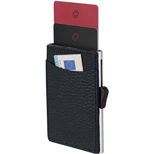 C-Secure RFID Kartenhalter , schwarz, Metall, 9,50cm x 1,00cm x 6,50cm (Länge x Höhe x Breite), Bild 1