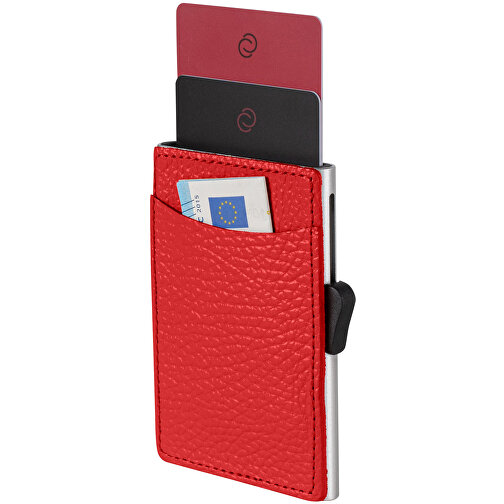 C-Secure RFID Kartenhalter , rot, Metall, 9,50cm x 1,00cm x 6,50cm (Länge x Höhe x Breite), Bild 1