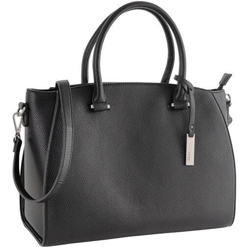 Handtasche , schwarz, Lederähnliches Material, 40,00cm x 16,50cm x 27,00cm (Länge x Höhe x Breite), Bild 1