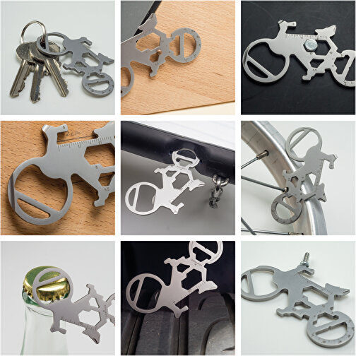 ROMINOX® Key Tool Bicycle / Fahrrad (19 Funktionen) , Edelstahl, 7,00cm x 0,23cm x 3,20cm (Länge x Höhe x Breite), Bild 4
