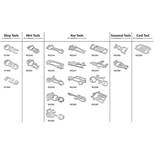 Set de cadeaux / articles cadeaux : ROMINOX® Key Tool Guitar (19 functions) emballage à motif Viel, Image 13