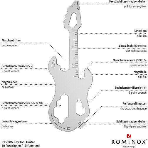 Set de cadeaux / articles cadeaux : ROMINOX® Key Tool Guitar (19 functions) emballage à motif Dank, Image 9