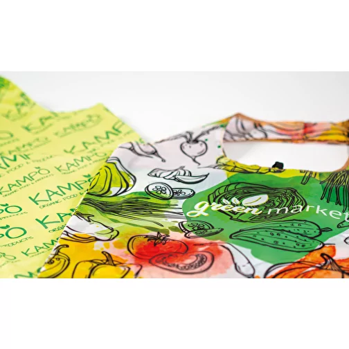 Sac à provisions pliable en couleur avec pochette, Image 4