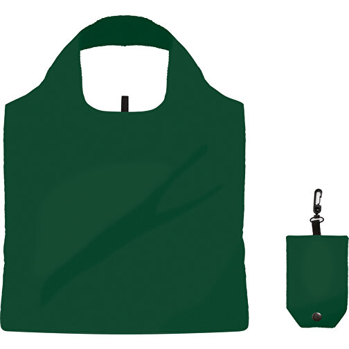 Full Color Faltbare Einkaufstasche Mit Hülle , tannengrün, Polyester, 50,00cm x 39,00cm (Höhe x Breite), Bild 1
