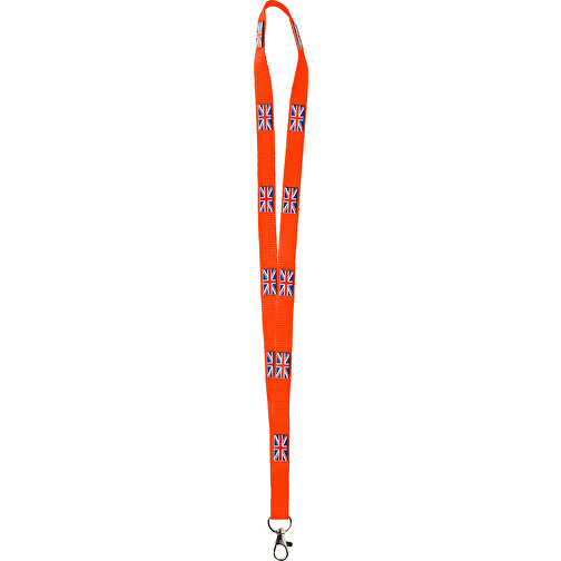 Polyester Lanyard 3D Druck, 20 Mm , orange, Polyester, 90,00cm x 2,00cm (Länge x Breite), Bild 1