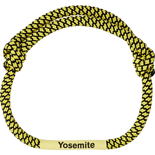 Verstellbares Kordel-Armband , gelb, Polyester, 30,00cm x 0,50cm (Länge x Breite), Bild 1