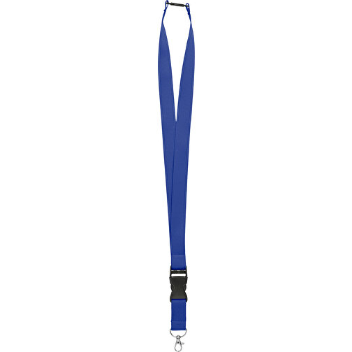 25 Mm Sicherheits Lanyard , dunkelblau, Polyester, 92,00cm x 2,50cm (Länge x Breite), Bild 2